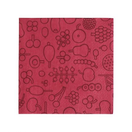 Popierinės servetėlės 33x33 cm frutta raudonos | red
